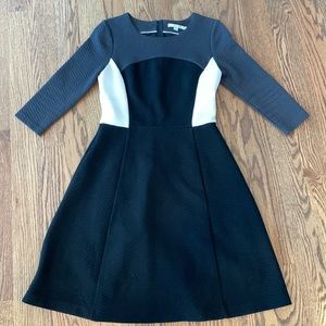 Boden Quilted Midi Length Color Blocked Dress Size 8R